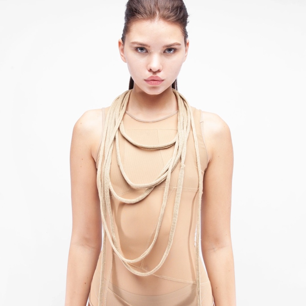 Beige Layered Necklace